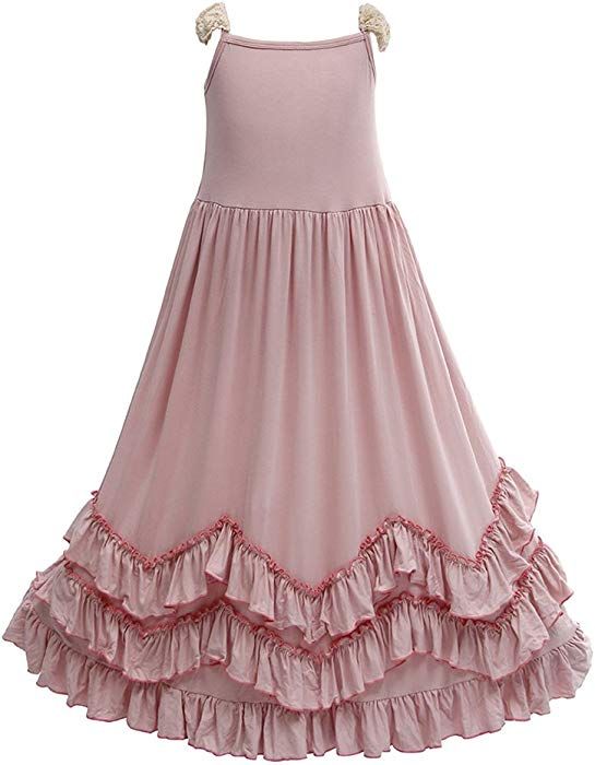 Merry Day Vintage Toddler Dresses Halter Girls Dress with Tulle Lace for Party Casual Sundress 6M-8T