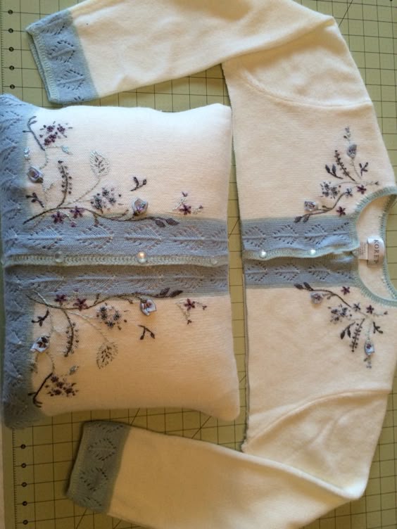 Memory pillow from a sweater
