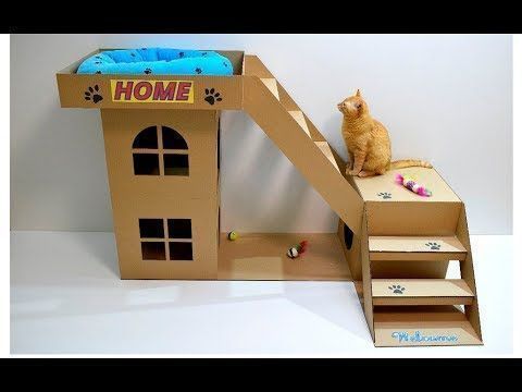 Castillo Reciclado Cat Castle Cardboard Cat House Cat Diy
