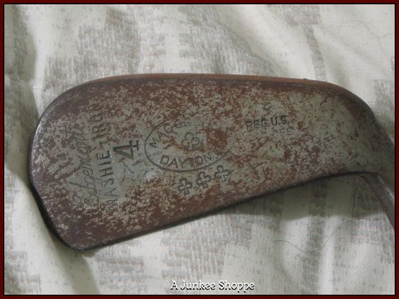 MACGREGOR Hickory Wood Shaft Mashie No 4 Iron Golf Club IMG4496 http://ajunkeeshoppe.blogspot.com/