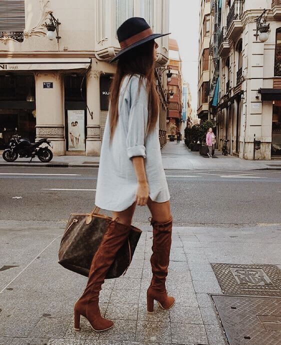 Wearing button down as a dress is a great idea. If you want Wearing button down as a dress is a great idea. If you want