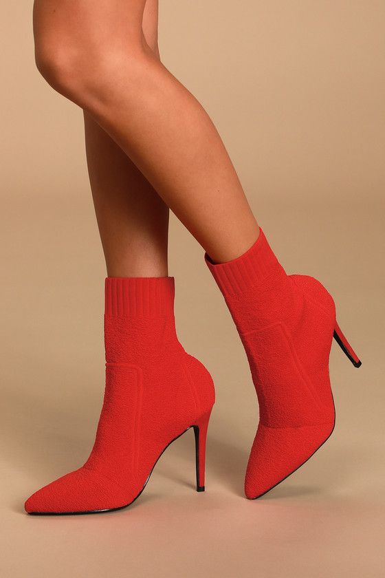 cute red boots