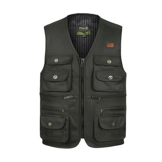 Znsyb Men Large Size XL-4XL Motorcycle Casual Vest Male Multi ...