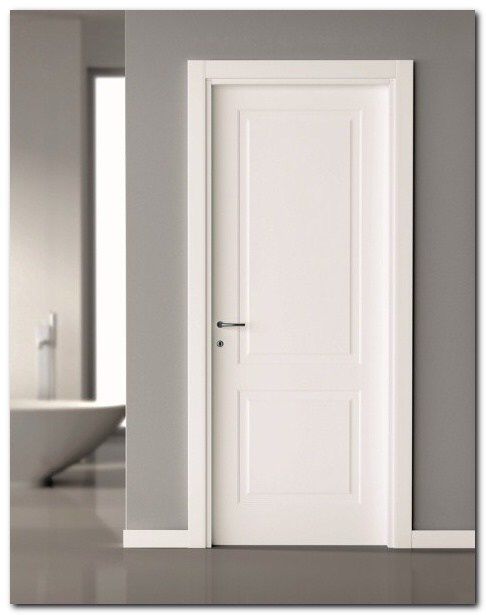 Model Pintu Minimalis Putih Elegan Lengkap Terbaru 2 pintu warna putih 1
