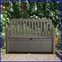 Heavy Duty Plastic Garden Storage Bench Box Seat Chest Patio Furniture Tools Diy Outdoor Heavy Duty Plastic Garden Storage Bench, Plastic Outdoor Storage Bench Seat