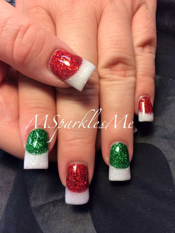 White Christmas Nails