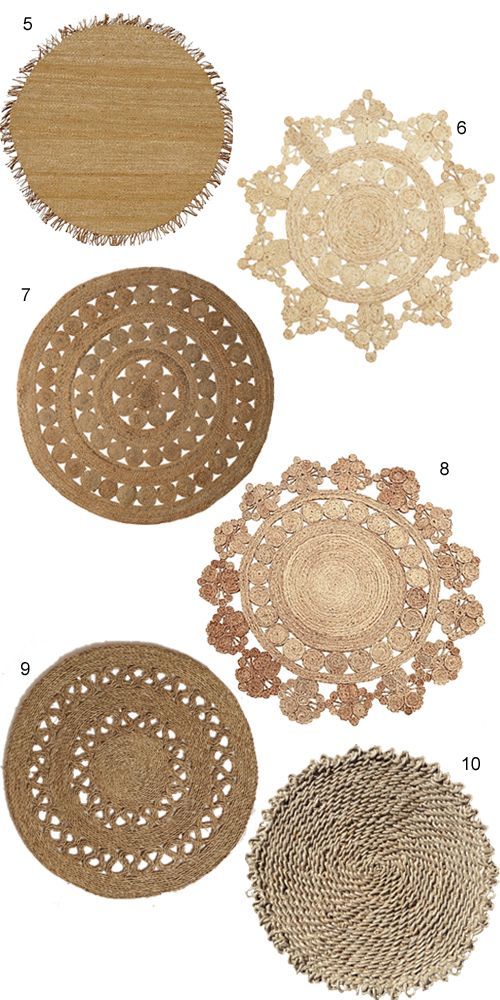 Op Materials Most Loved In Modern Rugs The Chosen Rug Material Can Bring Incredible Texture To Your De Jute Round Living Room Jute Round Rug, Small Round Straw Rug