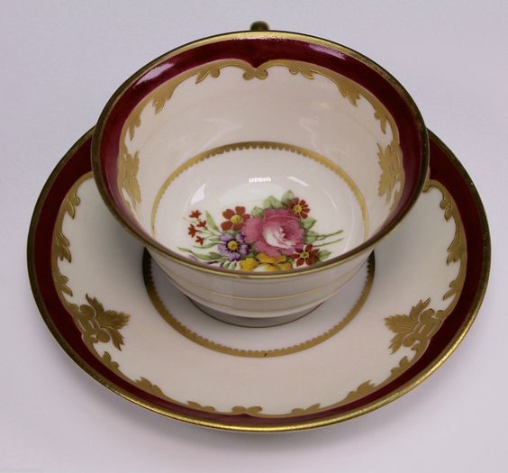 Up for sale is a 2 1/8" tall x 4 1/2" wide cup and a 5 3/4" wide saucer. Each is hand painted and signed by TV Limoges. Both pieces are in excellent condition. Hand Wash fine porcelain/china and glass and do not place in the dishwasher or microwave. | eBay!