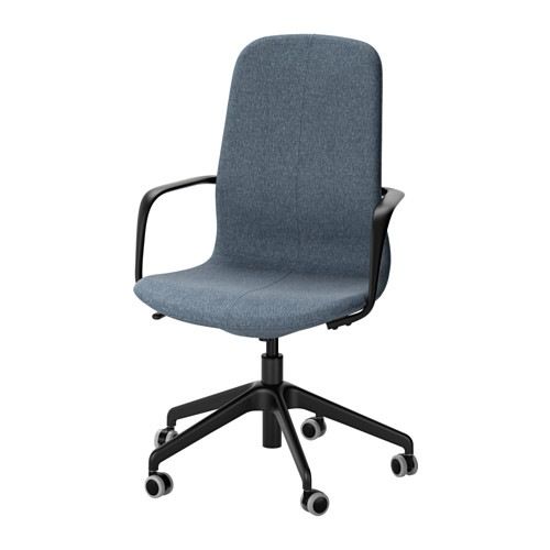 LÅNGFJÄLL Kontorsstol med armstöd, Gunnared beige, Djup: 68 LÅNGFJÄLL Kontorsstol med armstöd, Gunnared beige, Djup: 68