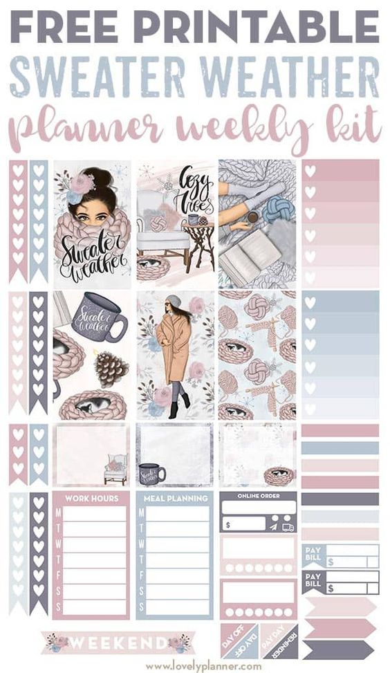 Free printables like planners and stickers are great DIY last minute gifts