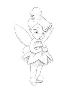 how to draw disney characters how to draw tinkerbell easy step 1 draw pinterest drawing disney tinkerbell and characters