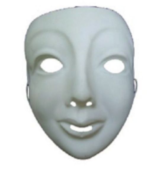 BLUE Full Face Plastic Plain Mask Masquerade Party Costume Crew Hip-Hop Dance