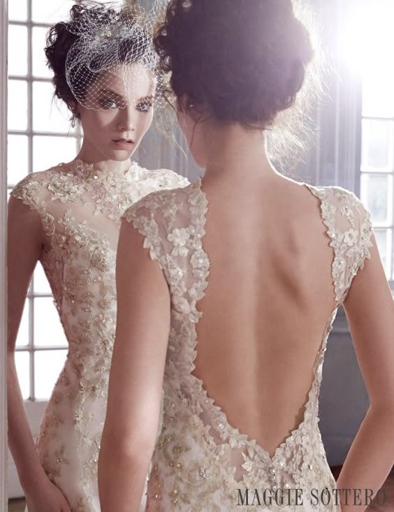 Friday Favorite: Gold Lace Sheath Wedding Dress