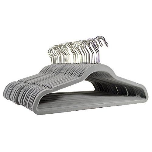 Non-Slip Velvet Hangers 50 Pack Extra Strong to Hold Heavy Coat and Jacket
