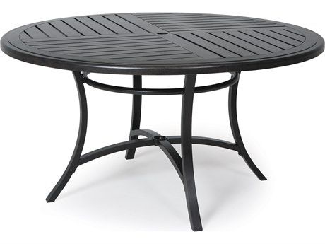 Telescope Casual Marine Grade Polymer 42 Wide Round Pedestal Dining Height Table With Umbrella Hole In 2021 Outdoor Patio Round Outdoor Dining Table, Round Patio Table Sizes