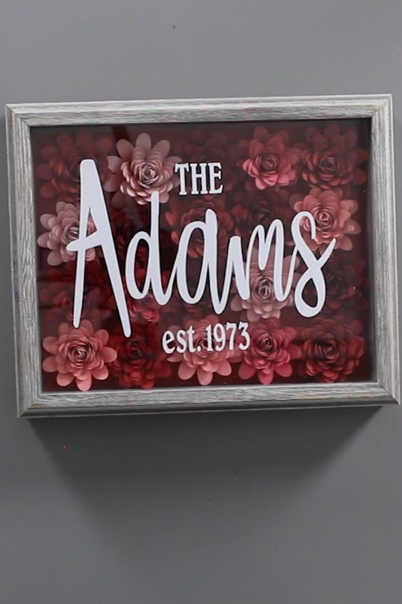 How to Make a Last Name with Date Shadow Frame