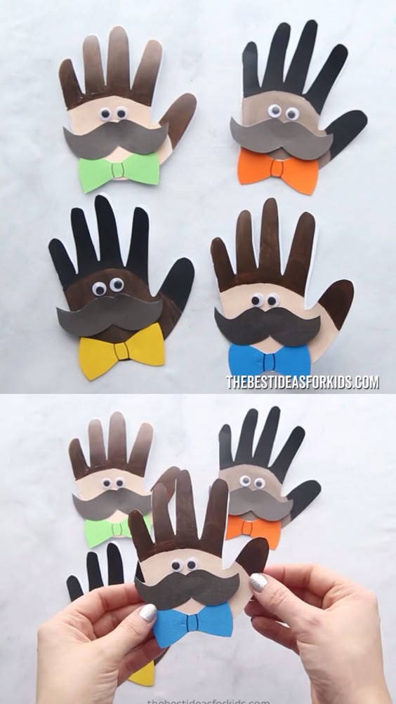 FATHER’S DAY HANDPRINT CARDS 💚💙 - such a fun and cute Father’s day craft for kids! Perfect for preschool or kindergarten too.