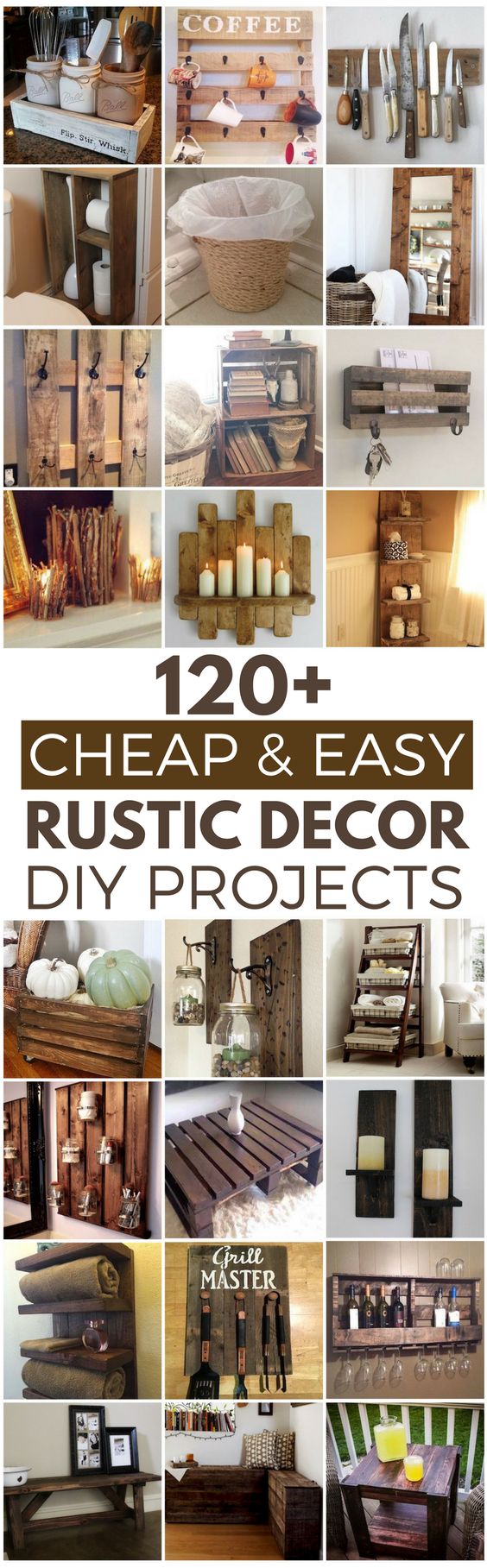 120 Cheap and Easy DIY Rustic Home Decor Ideas