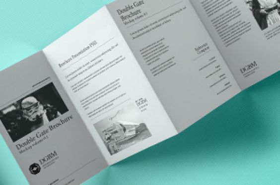 This is the back version of our psd double gate fold style - gate fold brochure mockup This is the back version of our psd double gate fold style - gate fold brochure mockup