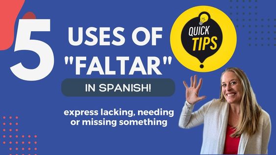 Do you find yourself wondering the best way to say that something is lacking or missing in Spanish? The verb Faltar might be the perfect solution for you. The verb faltar might seem complicated at first as it has an array of meanings depending on how you use it, but once you get it down, your Spanish will sound more fluent and native like. Watch this Spanish Quick Tips lesson to learn the 5 uses of faltar and improve your Spanish!
