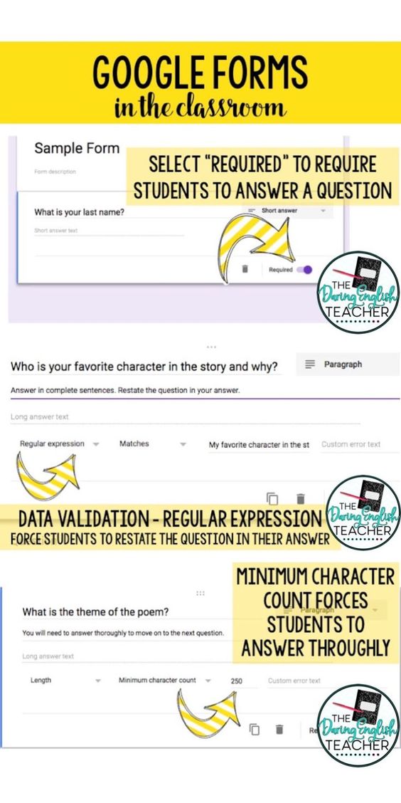 Google Forms in the Classroom: Using Data Validation