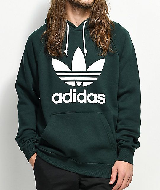 adidas trefoil sweatshirt green