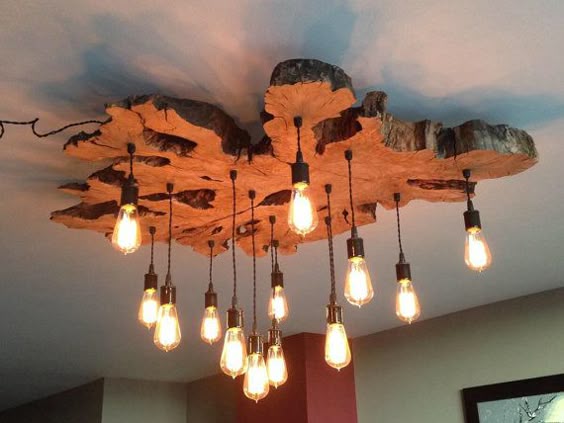 Create your own custom Live-Edge Wood Slab Light by 7MWoodworking