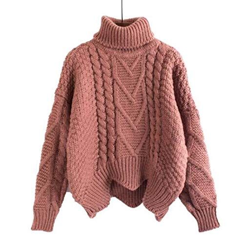 Da Donna Manica Lunga Maglione Dolcevita Maglioni Vestito Maglieria Pullover Top