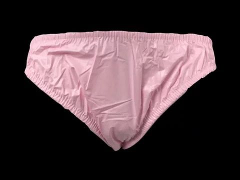 Haian Plastic Bikini Panties PVC Underwear Color Shiny Black 3 Pack