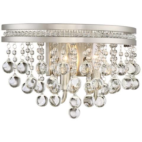 Regina Brushed Nickel 9 1 2 H Light Crystal Wall Sconce 9h772 Lamps Plus In 2021 Sconces - Crystal Wall Candle Sconces Regina Brushed Nickel 9 1 2 H Light Crystal Wall Sconce 9h772 Lamps Plus In 2021 Sconces - Crystal Wall Candle Sconces