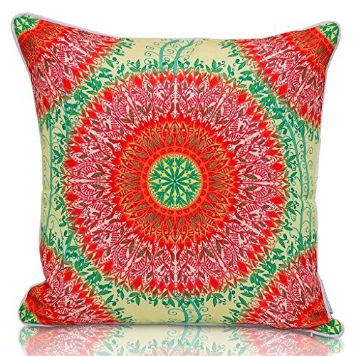 Sunburst Outdoor Living 20 X With Piping Bliss C Colored Mandala Decorative Throw Pillow Cu Cushion Covers Pillows Sunburst Outdoor Living 20 X With, Sunburst Outdoor Living
