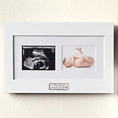 Geboortekaartje en baby foto's inlijsten