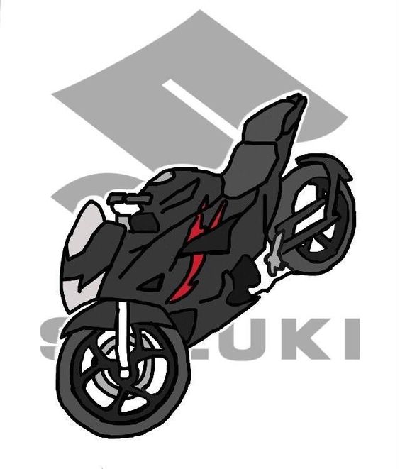 Cartoon Suzuki Gixxer sf