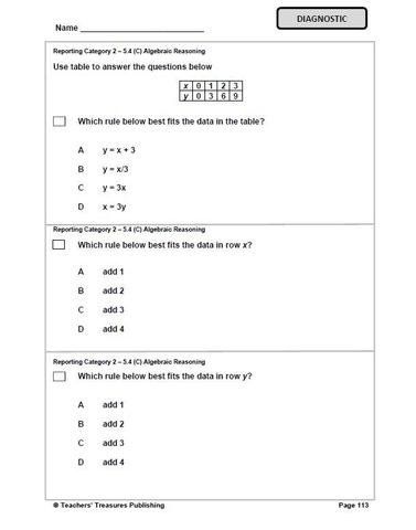Staar Test Practice Worksheets 4th Grade Test Prep Worksheets Teachers Treasures In 2020 Staar Math Staar Test 3rd Grade Math