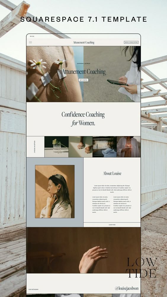 Squarespace 7.1 Template for Coaches, Designers, and service-based brands