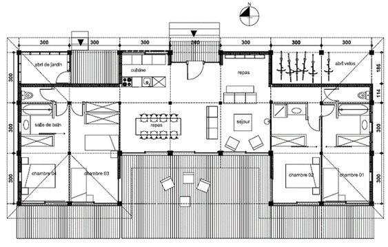 Jennifer Langlais (jennilanglais) on Pinterest - plan de maison de 100m2 plein pied Jennifer Langlais (jennilanglais) on Pinterest - plan de maison de 100m2 plein pied