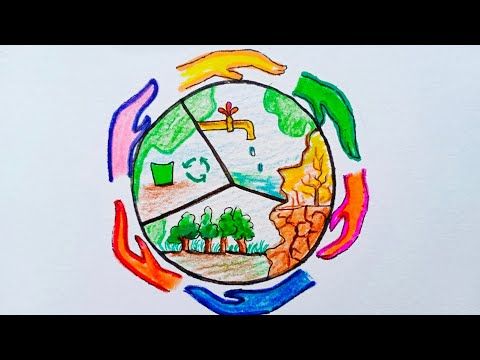 World Nature Conservation Day Drawing | Nature Conservation Day Poster Drawing | Save Nature Drawing - YouTube