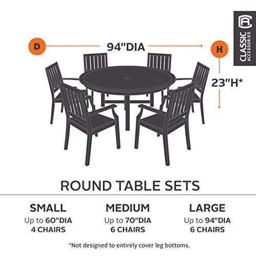 94" Large Round Veranda Patio Set Cover Table & Chair Outdoor Garden Furniture 94" Large Round Veranda Patio Set Cover Table & Chair Outdoor Garden Furniture
