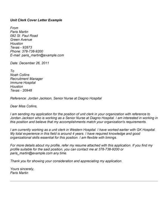 unit clerk cover letter sample resume letters operations manager - find my resume unit clerk cover letter sample resume letters operations manager - find my resume