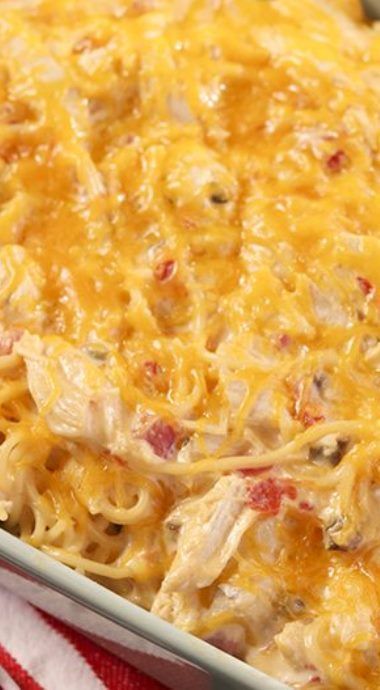 Ultimate Chicken Spaghetti - Canned chicken recipes casserole #canned #chicken #recipes #casserole Ultimate Chicken Spaghetti