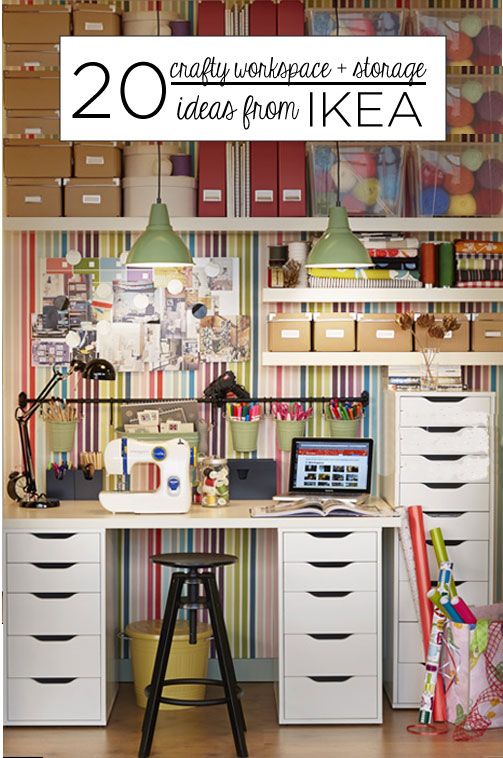 Interior Crafty Bedroom Ideas 20 crafty workspace storage ideas from ikea and storage