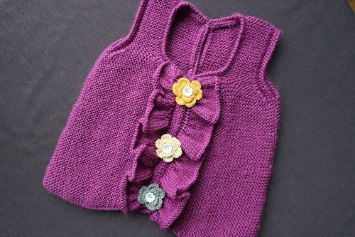 Meisje Dat Een Paardvest Maakt Weste Stricken Einfach Modestil