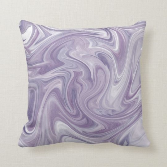 Swirly Lavender Abstract Throw Pillow Lilac Pillow Lavender Pillows Light