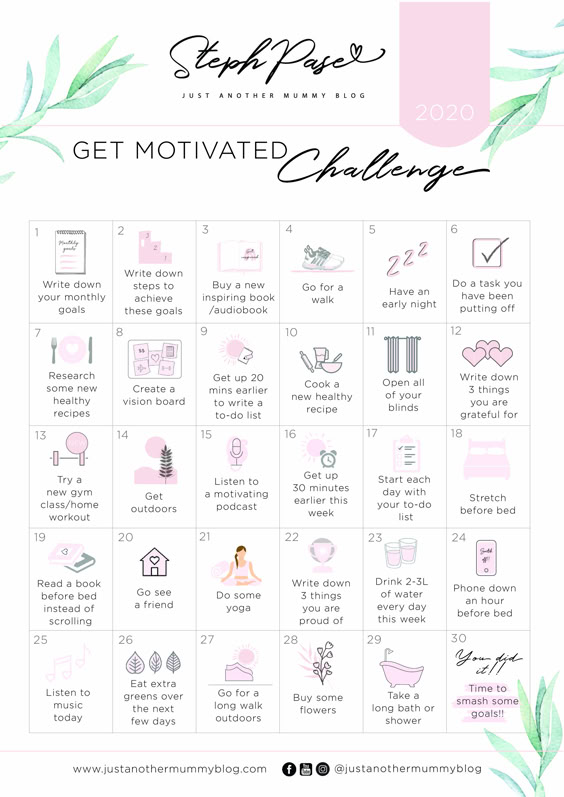 5 Ways to Get Motivated! FREE 30 Day Motivation Challenge! - Just Another Mummy Blog
