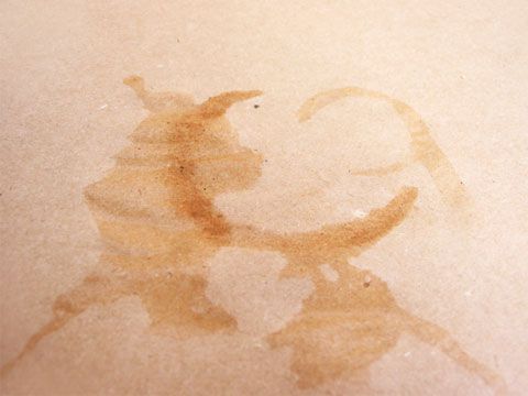 Remove tea stains from the counter