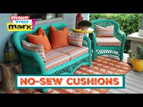 No Sew Upholstery And Porch Makeover Hometalk Diy Outdoor Cushions Sewing Patio Diy Outdoor Cushions, How To Make Outdoor Patio Cushion Covers