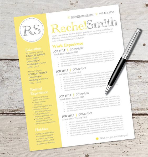 Stylish Resume Template + Cover Letter Creative Resume Design - resume job titles Stylish Resume Template + Cover Letter Creative Resume Design - resume job titles