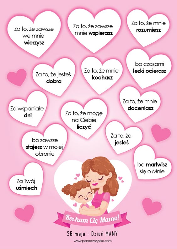 Dzień Mamy - darmowe materiały do pobrania na dzień mamy