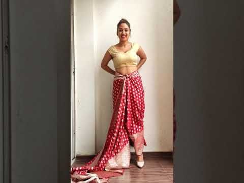 Nauvari/ Dhoti Saree Draping Tutorial ❤️ | BeingNavi #Shorts