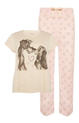 Ladies Primark Pyjamas DISNEY LADY AND THE TRAMP Women/'s Summer PJ Set 6 to 20